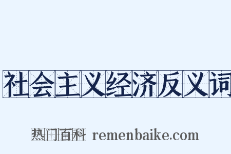 社会主义经济反义词是什么意思的图片